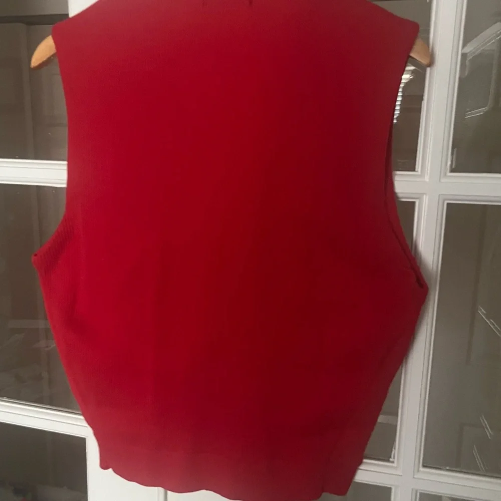 Vintage Puritans Womens Vest 100% Virgin Wool Red - Picture 7 of 8